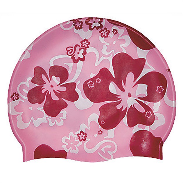 Silikonbadmössa Rosamönstrad