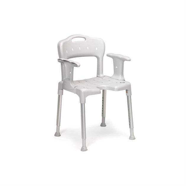 Duschstol Swift Rygg och Armstöd Grå