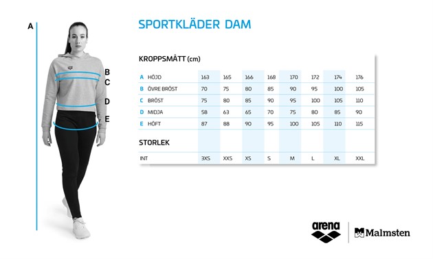 Storleksguide Sportkläder